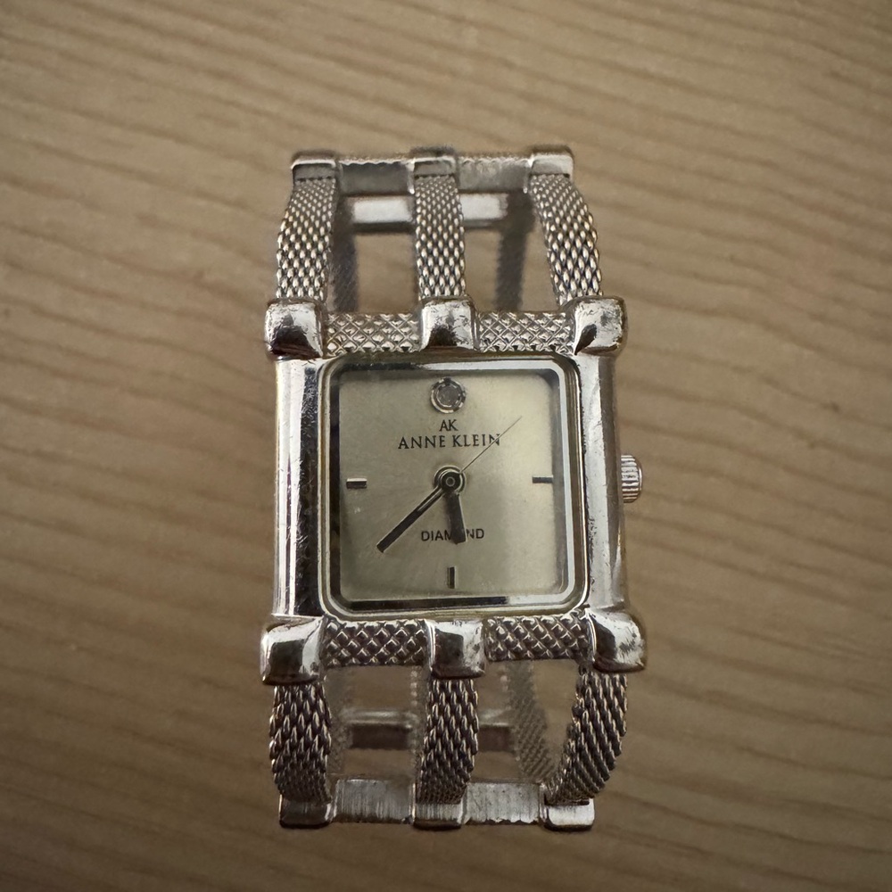 Anne Klein Silver Square Face Watch